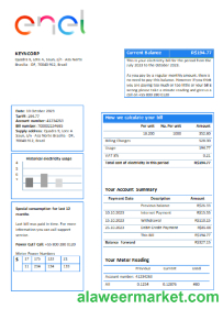 Enel Brazil electricity utility business bill,  SCR